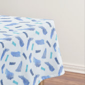 Blue Waterverf Spots Tablecloth 60' x 84' Tafelkleed (Voorbeeld)