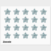 Blue Waterverf Stars dank u Ster Sticker (Vel)