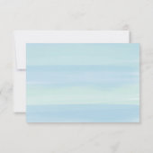 Blue Waterverf Stripes Advice Kaart Baby shower (Achterkant)
