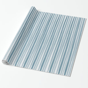 Blue Waterverf Stripes Baby shower Cadeaupapier