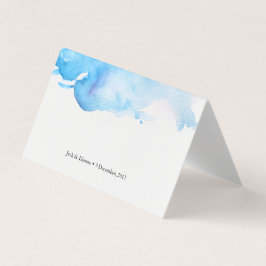 Blue waterverf Tent Kaarten | Trouwplaatskaarten