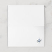 Blue Waterverf Thistle Place Card Plaatskaartje (Buitenkant ongevouwen)