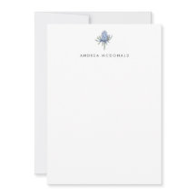 Blue Waterverf Thistle Portret Personal