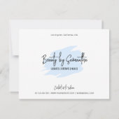 Blue Waterverf Trendy Business Cadeaubon Kaart (Achterkant)