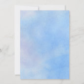 Blue Waterverf Twins Baby shower Kaart (Achterkant)