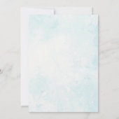 Blue Waterverf Verjaardagsfeestuitnodiging Kaart (Achterkant)