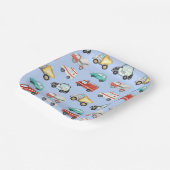 Blue Waterverf Voertuigen / Auto's Papieren Bordje (Gebogen)