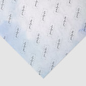 Blue Waterverf Wash Custom Business Logo Tissuepapier (Detail)