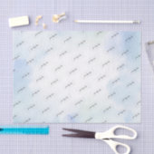 Blue Waterverf Wash Custom Business Logo Tissuepapier (Craft)