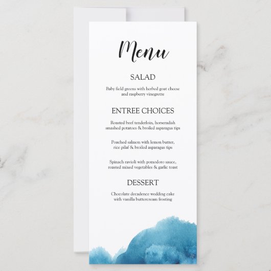 Blue Waterverf Wash Ocean Wave Weddenschap/Event M (Voorkant)