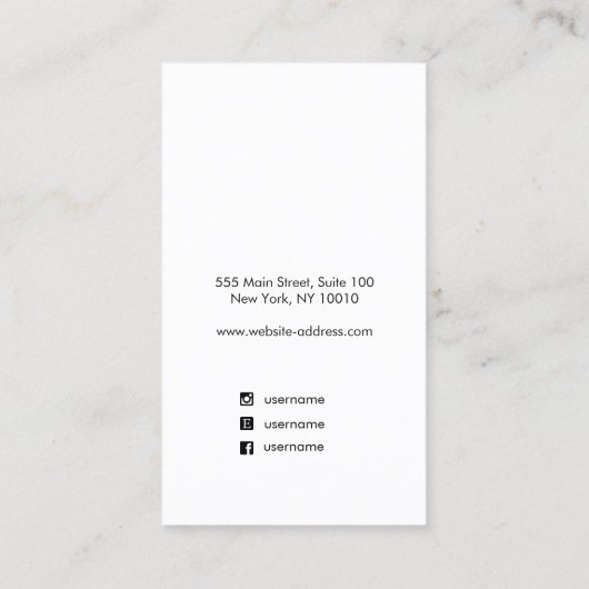 Blue Waterverf Wash Script Earning Display Visitekaartje (Achterkant)