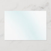 Blue Waterverf Wave bruiloft receptie Informatiekaartje (Achterkant)