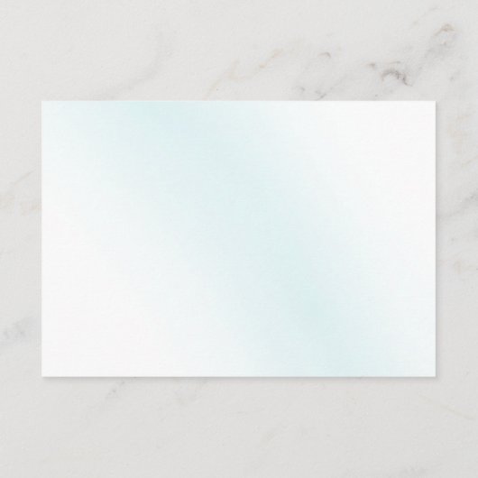 Blue Waterverf Wave bruiloft receptie Informatiekaartje (Achterkant)