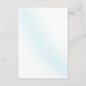 Blue Waterverf Wave bruiloft receptie Informatiekaartje (Achterkant)