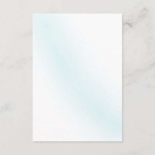 Blue Waterverf Wave bruiloft receptie Informatiekaartje (Achterkant)