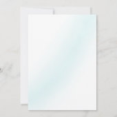 Blue Waterverf Wave bruiloft receptie Kaart (Achterkant)