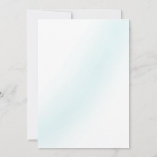 Blue Waterverf Wave bruiloft receptie Kaart (Achterkant)