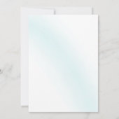 Blue Waterverf Wave Engagement Party Kaart (Achterkant)