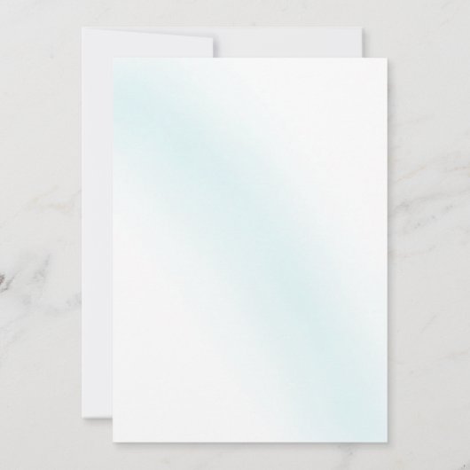 Blue Waterverf Wave Engagement Party Kaart (Achterkant)