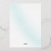 Blue Waterverf Wave repetitie diner Folie Uitnodiging (Achterkant)