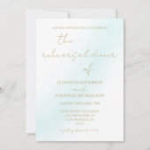 Blue Waterverf Wave repetitie diner Kaart (Voorkant)