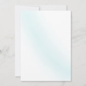 Blue Waterverf Wave repetitie diner Kaart (Achterkant)