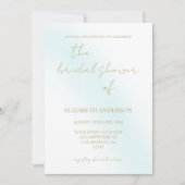 Blue Waterverf Wave Vrijgezellenfeest Kaart (Voorkant)