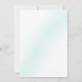 Blue Waterverf Wave Wedding Kaart (Achterkant)