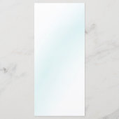 Blue Waterverf Wave Wedding Menu (Achterkant)