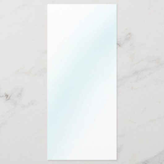 Blue Waterverf Wave Wedding Menu (Achterkant)