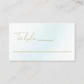 Blue Waterverf Wave Wedding Plaatskaartje (Voorkant)