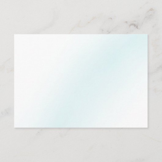 Blue Waterverf Wave Wedding Registry Informatiekaartje (Achterkant)