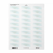 Blue Waterverf Wave Wedding Retouradres Etiket (Full Sheet)