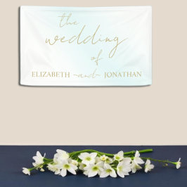 Blue Waterverf Wave Wedding Spandoek