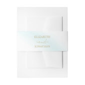 Blue Waterverf Wave Wedding Uitnodigingen Wikkel (Voorkant Voorbeeld)