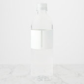Blue Waterverf Wave Wedding Waterfles Etiket (Achterkant)