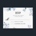 Blue Waterverf Wedding Invitation Suite Kaart<br><div class="desc">Voeg uw namen en trouwdetails in de smaakzame mengeling van doopvonten van dit ontwerp toe. Deze glamoureuze trouwsuite is zeker een show-stopper.</div>