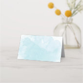 Blue Waterverf Wedding Plaatskaartje (Achterkant)