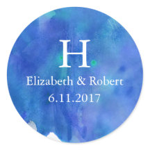 Blue Waterverf Wedding