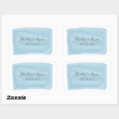 Blue Waterverf Wedding Stickers (Vel)
