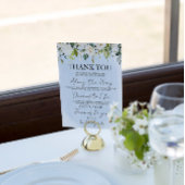 Blue Waterverf White Rose Wedding Dank u