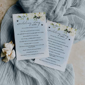 Blue Waterverf White Rose Wedding Day Dares Spel