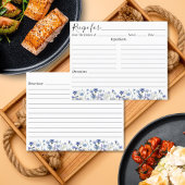 Blue Waterverf Wildflower Tuin Recept Kaart