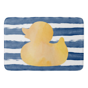 Blue Waterverf Yellow Duck Badmat