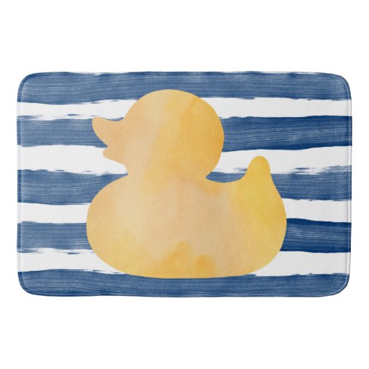 Blue Waterverf Yellow Duck Badmat (Voorkant)