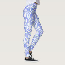 Blue Waterverf Zebra Pattern