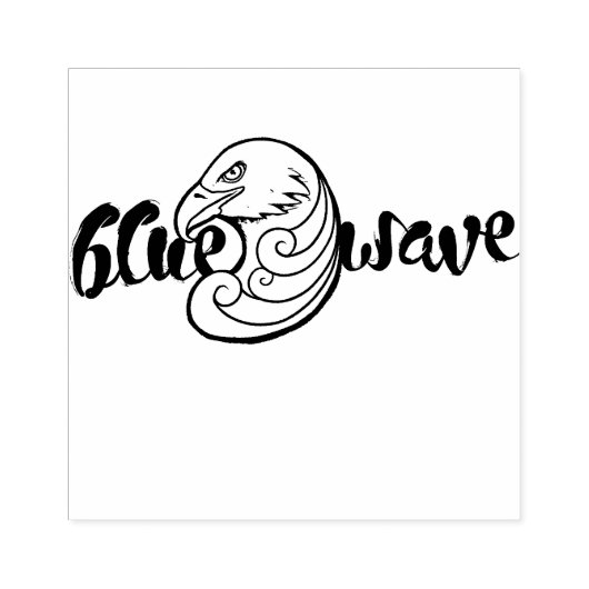 Blue Wave 2020 Verenigde Staten Rubberstempel (Afrduk)