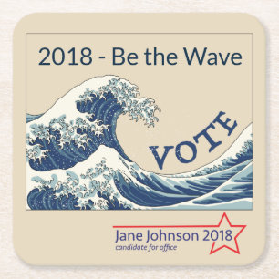 Blue Wave 2024- aanpasbaar campagne onderzetter