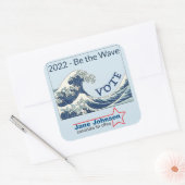Blue Wave 2024 - aanpasbare campagne sticker (Envelop)