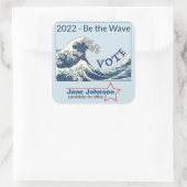 Blue Wave 2024 - aanpasbare campagne sticker (Tas)